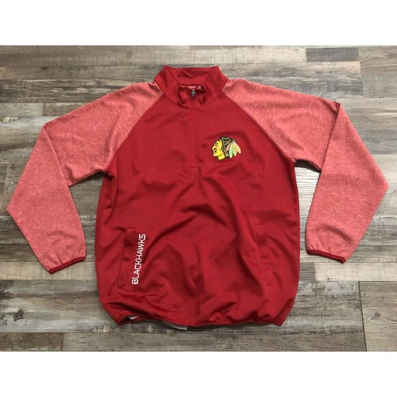 NHL Chicago Blackhawks Mens XL Red Long Sleeve Pullover - Picture 1 of 6